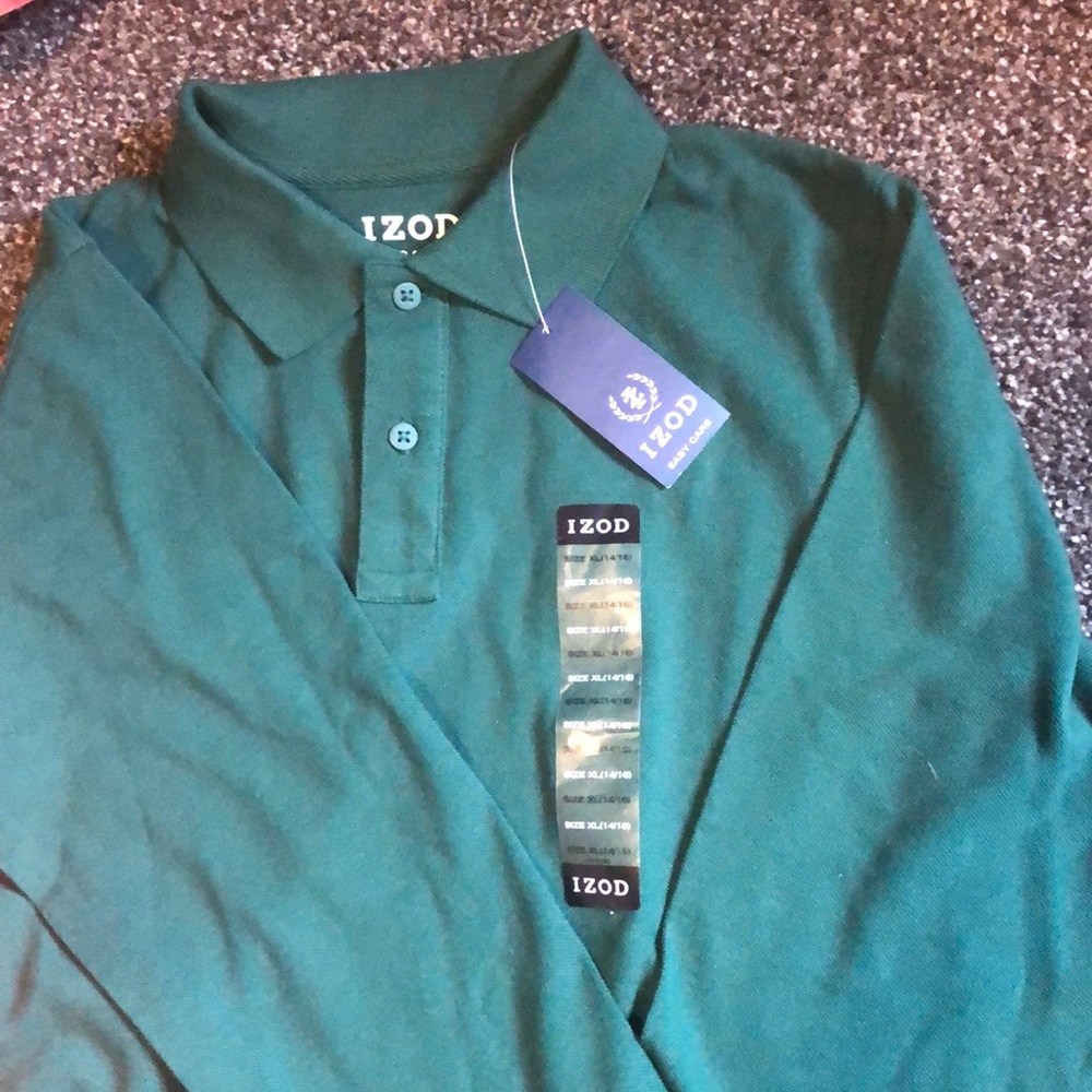 IZOD NWT boys XL (14/16) long sleeve polo shirt
